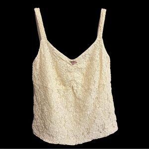 Cream Lace Tank Top